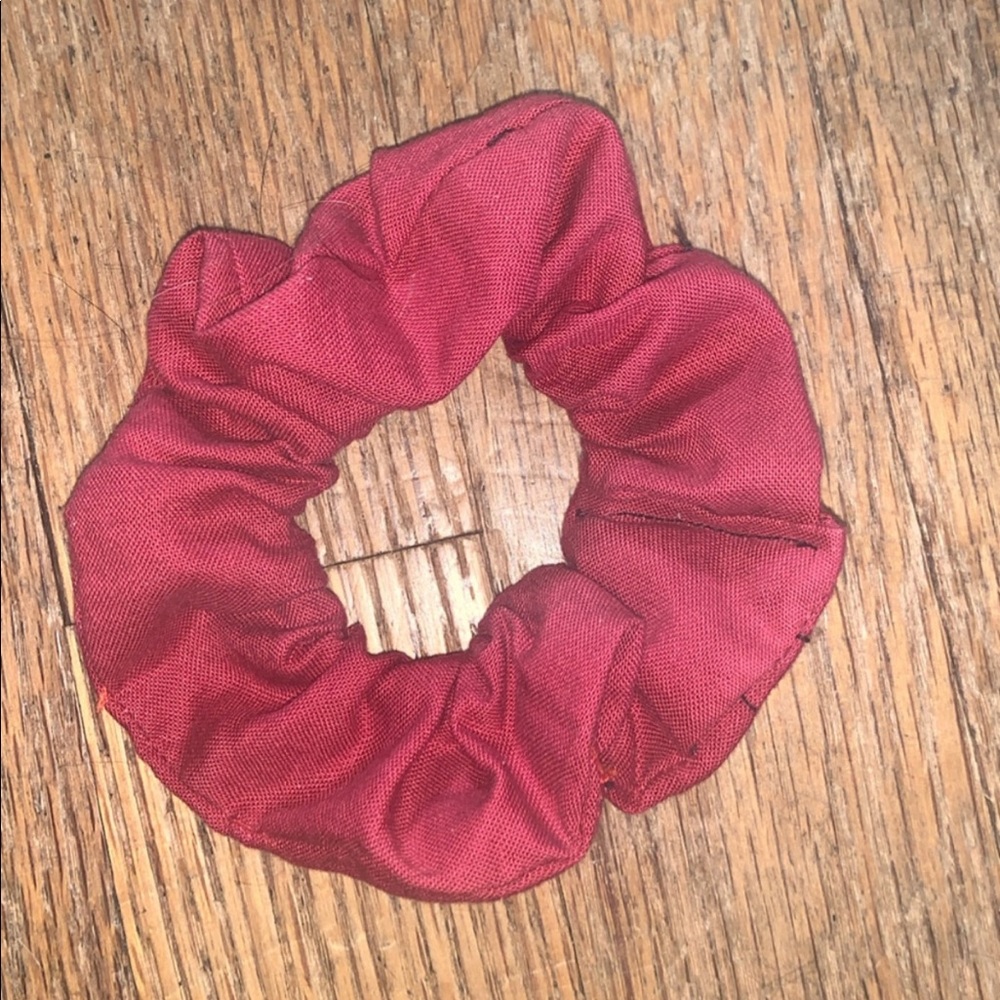 handmade red srunchie